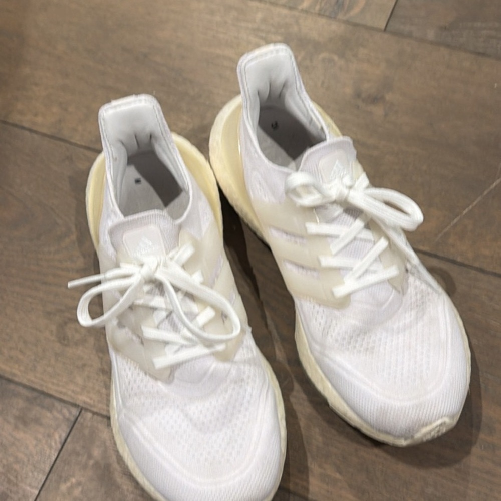 Adidas White and Cream Running Ultra boost Women 7.5